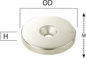 Neodymium magnet plate catch round shape