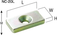 Neodymium magnet plate catch square type